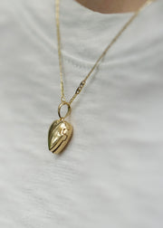 solid 14k gold heart locket in edmonton by sb studio