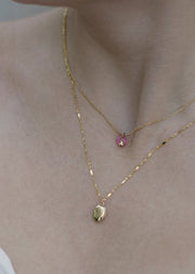 locket necklace made of solid 14k gold in edmonton by sb studio