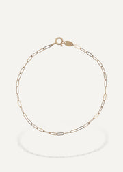 solid gold paperclip permanent jewelry in edmonton sb studio