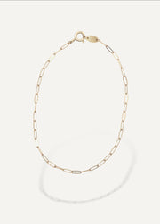 solid gold paperclip permanent jewelry sb studio