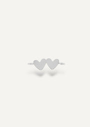 Sterling silver engravable double heart connector by The Sparkle Bar Edmonton