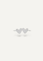 Sterling silver engravable double heart connector by The Sparkle Bar Edmonton