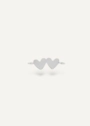 Sterling silver engravable double heart connector by The Sparkle Bar Edmonton