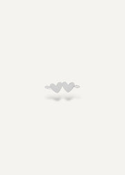 Sterling silver engravable double heart connector by The Sparkle Bar Edmonton