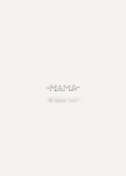Sterling silver MAMA script charm side view, fine and permanent jewelry by Sb Studio Edmonton.