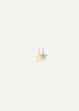 The Sparkle Bar Make A Wish gold star charm with a polished finish for necklaces or bracelets.