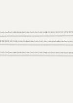 The Sparkle Bar Mariam silver necklace featuring a delicate 1mm diamond-cut cable chain in 925 sterling silver.