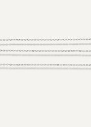 The Sparkle Bar Mariam silver necklace featuring a delicate 1mm diamond-cut cable chain in 925 sterling silver.