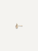 The Sparkle Bar Rufus earrings featuring a cute panda design with sparkling pavé stones in a gold setting.