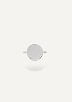 The Sparkle Bar Venus sterling silver charm bracelet featuring a minimal round engravable disc on a delicate chain.
