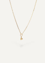 tiny gold heart charm made in 14k solid from SB Studio Yeg