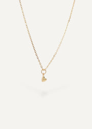 tiny gold heart charm made in 14k solid from SB Studio Yeg